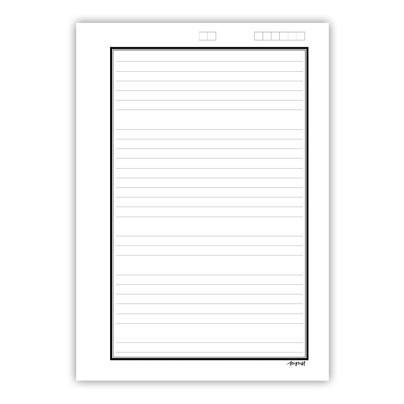 Buy Ruled Border Paper for Assignment/Project A4 Size online in India | Hello August