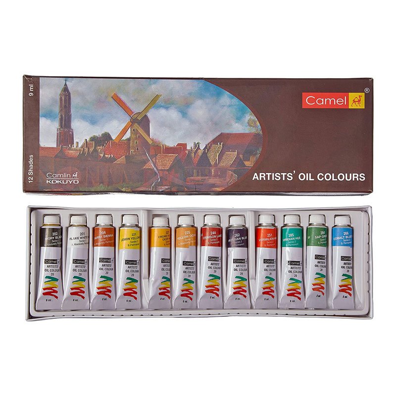 camel-artists-oil-colour-tube-12-shades