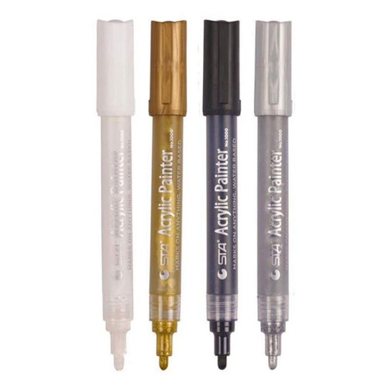 Acrylic Paint Marker Pen (Black | White | Gold | Silver)