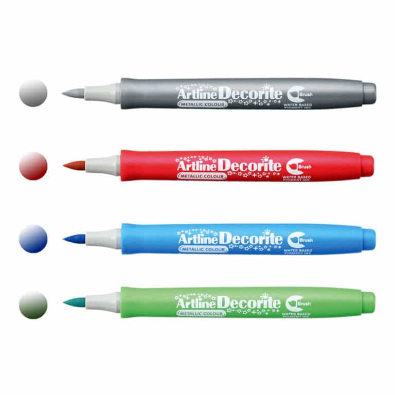 Artline Decorite Metallic Colour Brush Pen Set of 4 Hello August India