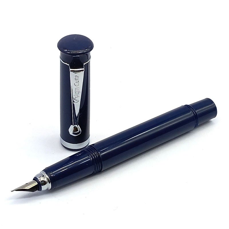 V'sign Cute Fountain Pen (Fine Nib | Chrome Trim) Blue