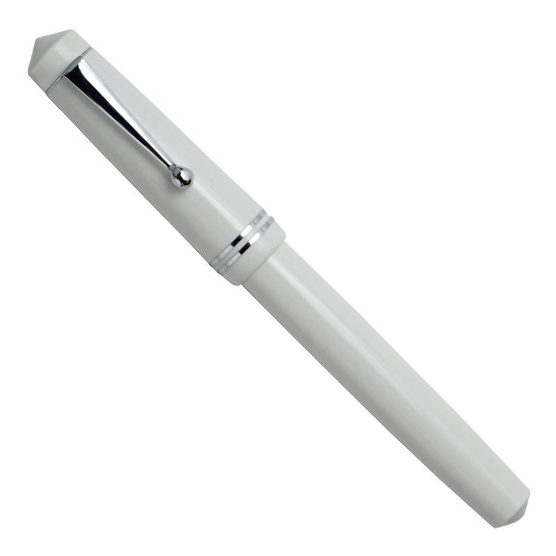 Click Aristocrat Fountain Pen (Chrome Trim | Fine Nib) White