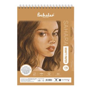 Scholar Sahara Toned Paper Sketchbook (Kraft | A3/A4/A5 | Landscape | 80 Pages | 170 GSM | Wiro Bound)