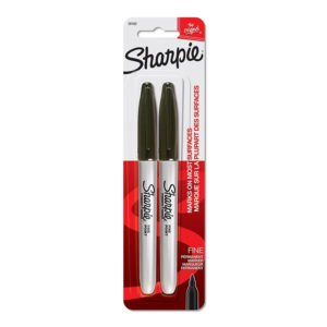Sharpie Fine Point Permanent Marker Pack of 2 (Black)
