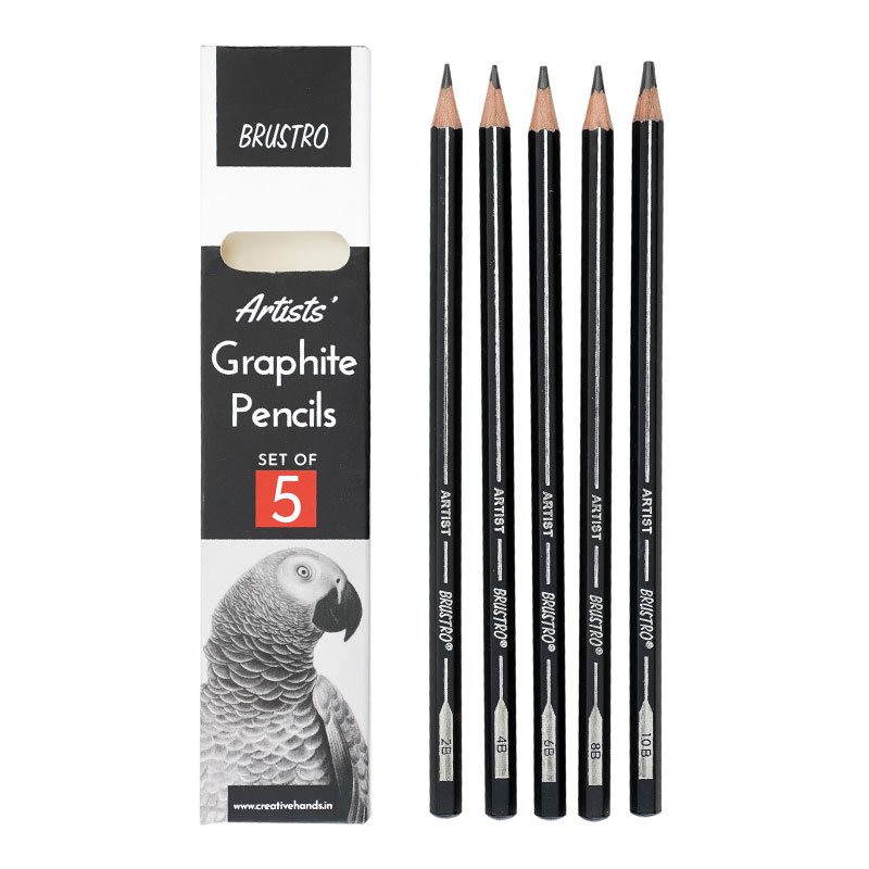 Brustro Fine Art Graphite Sketch Pencil Set of 5