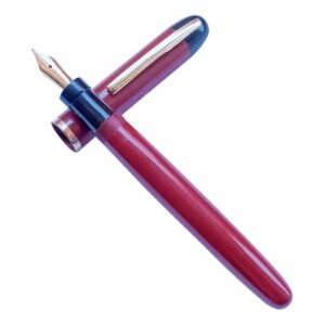 Woodex Handmade Ebonite Fountain Pen Model No. 45 (Fine/Medium Kanwrite No. 5.5 Nib | Gold Trim)