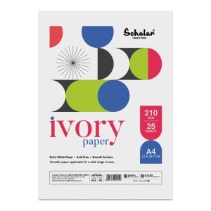 Scholar Ivory Paper (White | A3/A4 | 25 Sheets | 210 GSM)