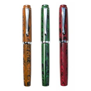 Mohi Stallion Fountain Pen (Ebonite | Medium Nib | Chrome Trim)