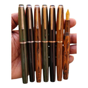 Woodex No. 42 Fountain Pen (Fine/Medium Nib | Gold/Chrome Trim)