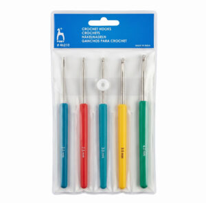 Pony Crochet Hook Set with Plastic Handle (Set of 5)
